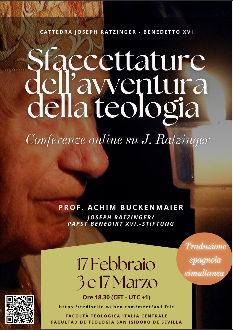 “Sfaccettature dell’avventura della teologia”, oggi conferenza del prof. Buckenmaier